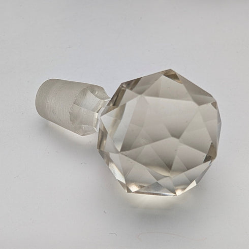 1922 British Antique Sterling Silver Cut Glass Perfume Bottles, Pair, Arthur Graf