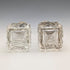 1922 British Antique Sterling Silver Cut Glass Perfume Bottles, Pair, Arthur Graf