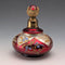 Antique Bohemian Glass Art Nouveau Enamel Floral Perfume Bottle