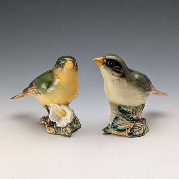 British Vintage Beswick Greenfinch Figurine Set of 2 (No. 2105)