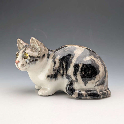 British Winstanley Kensington Cat, Tabby, Ceramic Figurine (Size 2)