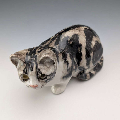 British Winstanley Kensington Cat, Tabby, Ceramic Figurine (Size 2)