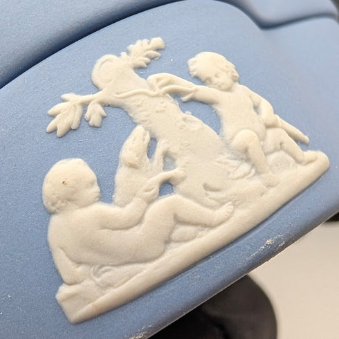 英國韋奇伍德復古星星碧玉器盒套裝(4件),淺藍色