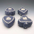 British Vintage Wedgwood Jasperware Playing Card Box Set of 4, Portland Blue