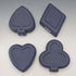 British Vintage Wedgwood Jasperware Playing Card Box Set of 4, Portland Blue