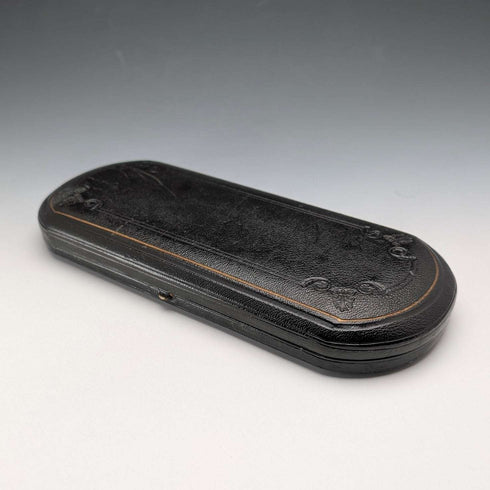 1866年頃 英国アンティーク 純銀製 クリスニングカトラリーセット 計110g ケース入 Martin, Hall&Co