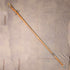 Vintage Natural Wood Hiking Stick with Leather Strap, 124cm
