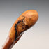 Vintage Natural Wood Hiking Stick with Leather Strap, 124cm