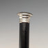 1874 British Antique Walking Stick with Black Shaft and Sterling Silver Engraved Rondelle Handle, 82cm