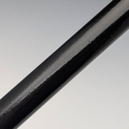 1874 British Antique Walking Stick with Black Shaft and Sterling Silver Engraved Rondelle Handle, 82cm