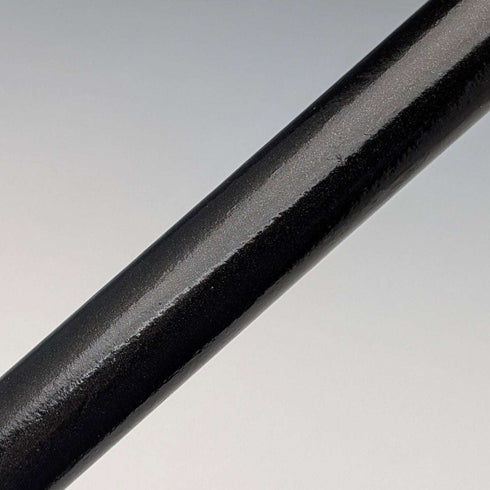 1874年 英国アンティーク ブラックシャフト 純銀彫刻ロンデルハンドル ステッキ 82cm