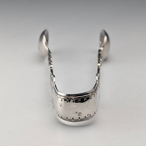 1900年 英国アンティーク 純銀製シュガートング 22g Levesley Bros