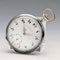 Antique, unsigned, Swiss-made pocket watch with silver case, niello decoration, open face, in good working order.
