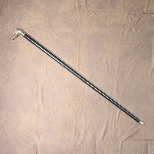 ヴィンテージ ブラックシャフト ダッグヘッドハンドル ステッキ 93cm