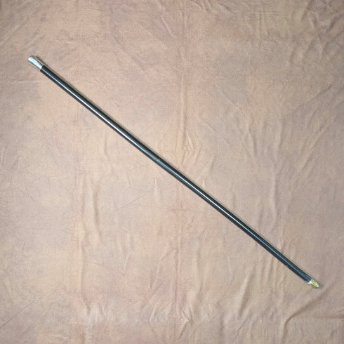 1929年 英国ヴィンテージ ブラックシャフト 純銀ロンメルハンドル ステッキ 89cm