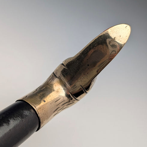 ヴィンテージ ブラックシャフト ダッグヘッドハンドル ステッキ 93cm