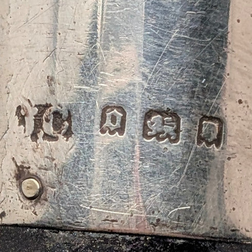 1929年 英国ヴィンテージ ブラックシャフト 純銀ロンメルハンドル ステッキ 89cm