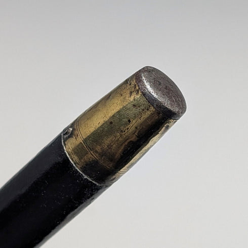 1929年 英国ヴィンテージ ブラックシャフト 純銀ロンメルハンドル ステッキ 89cm