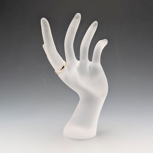 UK K9 White Gold Plain Ring (JP Size 14) B BROS