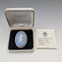 1970 Vintage British Wedgwood Sterling Silver & Jasperware Oval Brooch with Case