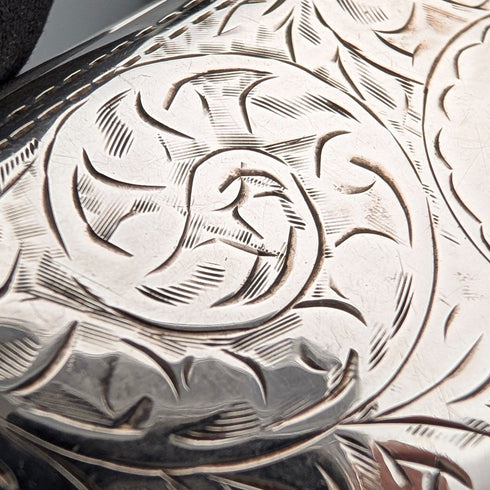 1946 British Vintage Solid Silver Cigarette Case 58g John Rose