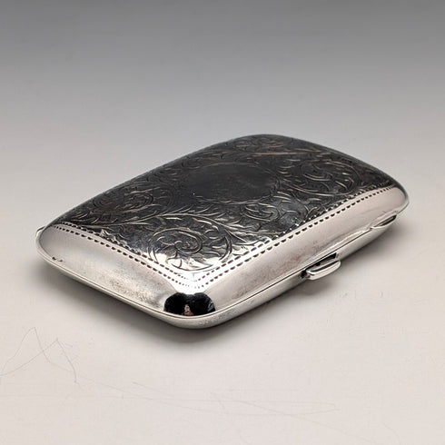 1946 British Vintage Solid Silver Cigarette Case 58g John Rose