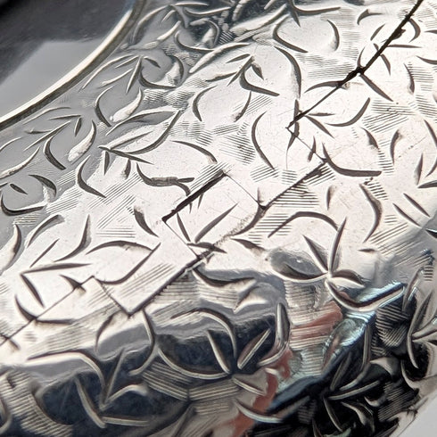 1903年 英國古董 純銀製鵝卵石形鼻菸盒 71克 Deakin&Francis