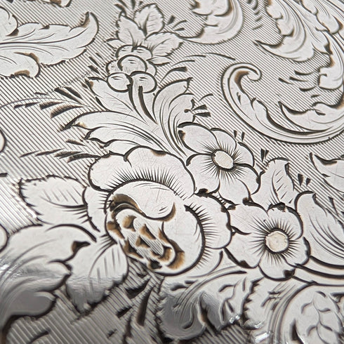 1856 English Antique Solid Silver Card Case 65g Charles Washington Shirley Deakin