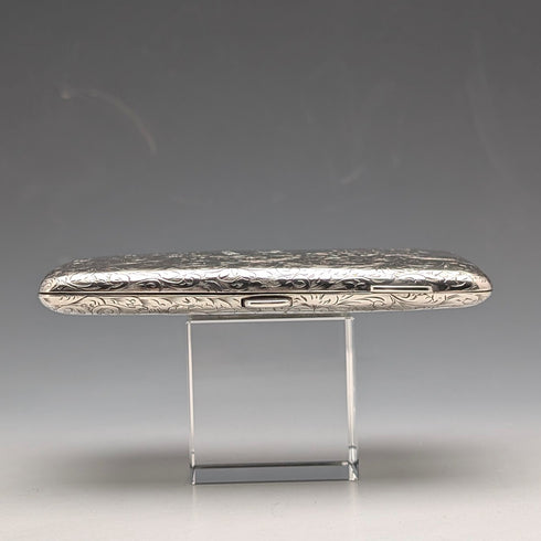 1892 English Antique Sterling Silver Hinged Card Case by Nathan & Hayes