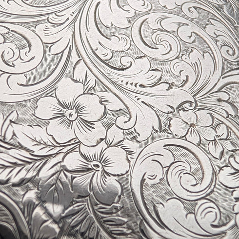 1892 English Antique Sterling Silver Hinged Card Case by Nathan & Hayes