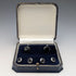 Vintage Sterling Silver & Onyx Cufflinks and Studs Set of 6 in a Case