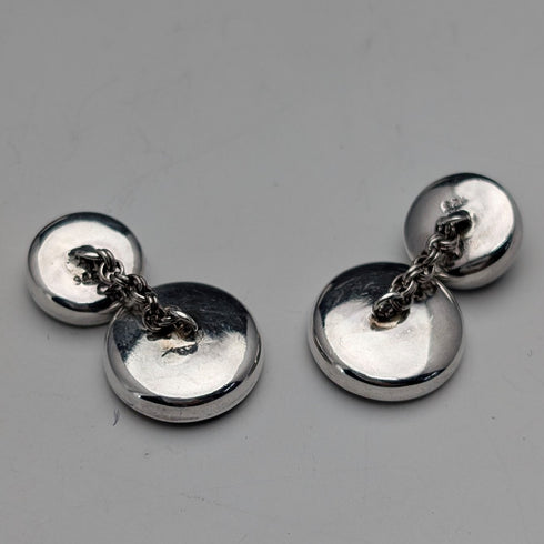 Vintage Sterling Silver & Onyx Cufflinks and Studs Set of 6 in a Case