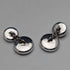 Vintage Sterling Silver & Onyx Cufflinks and Studs Set of 6 in a Case
