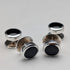 Vintage Sterling Silver & Onyx Cufflinks and Studs Set of 6 in a Case