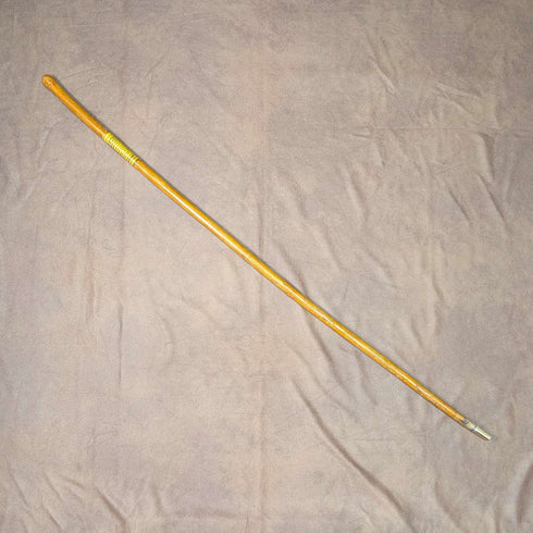 ヴィンテージ キッズステッキ ナチュラルウッド&イエロー装飾 杖 86cm