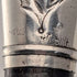1916 English Antique Black Shaft Sterling Silver Rondel Handle Walking Stick 90cm