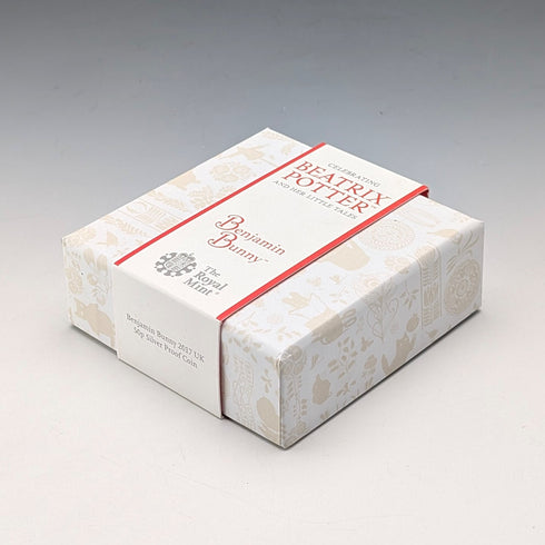 英国 ビアトリクス・ポター 生誕150年記念 「ベンジャミンバニー」50ペンス記念銀貨 RoyalMint ケース・説明書付