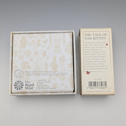 英国 ビアトリクス・ポター 生誕150年記念 「子猫のトム」50ペンス記念銀貨 RoyalMint ケース・説明書付