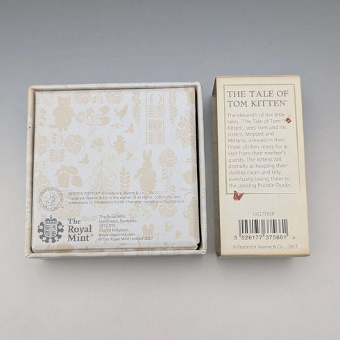 英国 ビアトリクス・ポター 生誕150年記念 「子猫のトム」50ペンス記念銀貨 RoyalMint ケース・説明書付