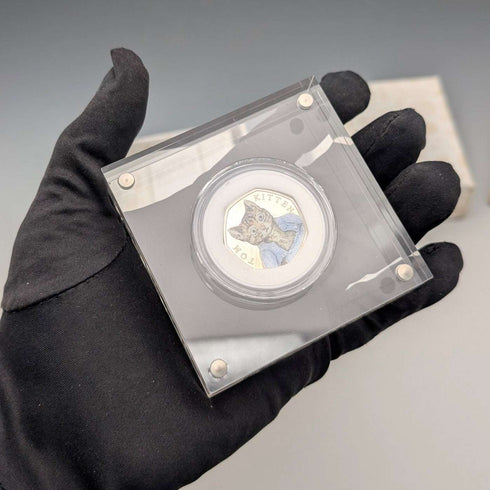 英国 ビアトリクス・ポター 生誕150年記念 「子猫のトム」50ペンス記念銀貨 RoyalMint ケース・説明書付