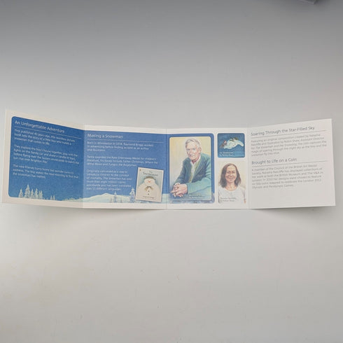 英国 「スノーマン」出版40周年記念 50ペンス記念銀貨 RoyalMint ケース・説明書付