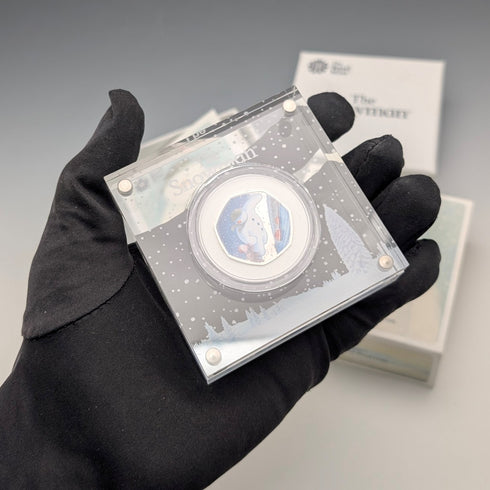 英国 「スノーマン」出版40周年記念 50ペンス記念銀貨 RoyalMint ケース・説明書付