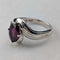Vintage Large Purple Stone Sterling Silver Ring (US Size 7 3/4)