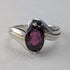 Vintage Large Purple Stone Sterling Silver Ring (US Size 7 3/4)