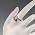 Vintage Large Purple Stone Sterling Silver Ring (US Size 7 3/4)