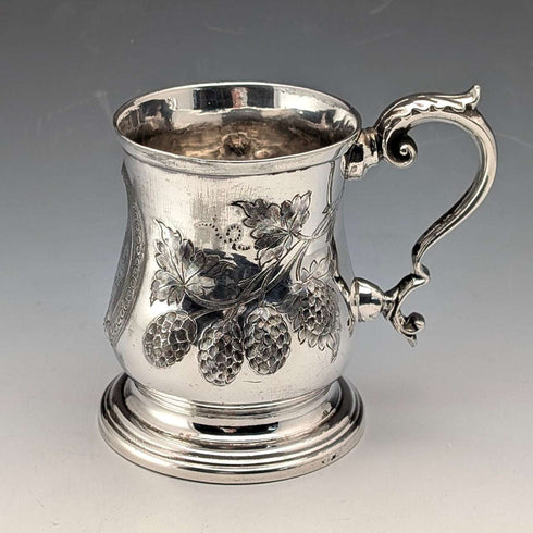 1870年頃 英国アンティーク シルバープレート製 マグカップ