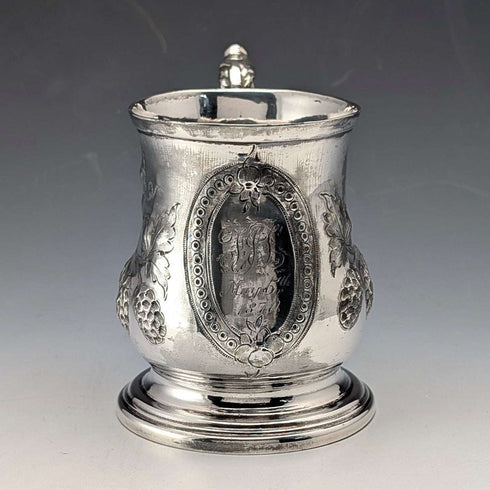 1870年頃 英国アンティーク シルバープレート製 マグカップ
