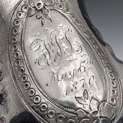 Circa 1870 English Antique Silver Plate Mug