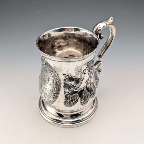 1870年頃 英国アンティーク シルバープレート製 マグカップ