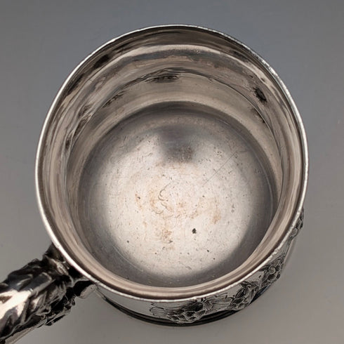 Circa 1870 English Antique Silver Plate Mug
